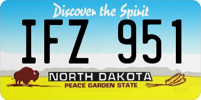 ND license plate IFZ951
