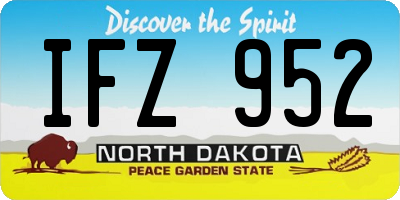 ND license plate IFZ952