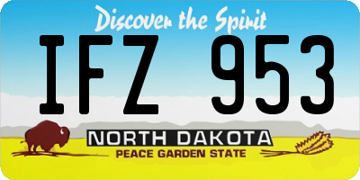 ND license plate IFZ953