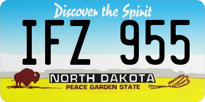 ND license plate IFZ955