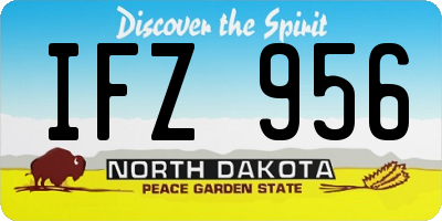 ND license plate IFZ956