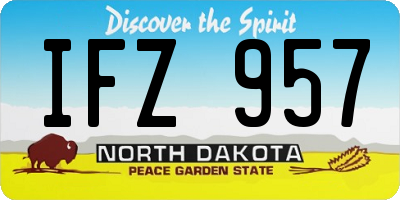 ND license plate IFZ957