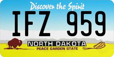 ND license plate IFZ959