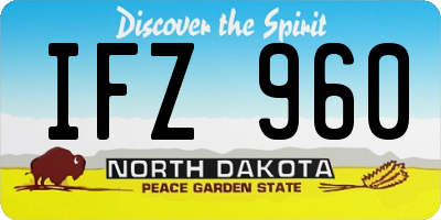 ND license plate IFZ960