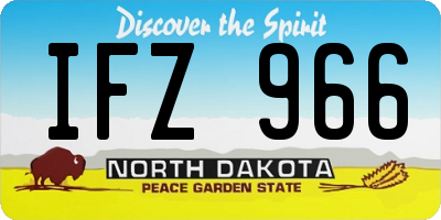ND license plate IFZ966