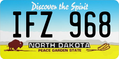 ND license plate IFZ968