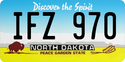 ND license plate IFZ970