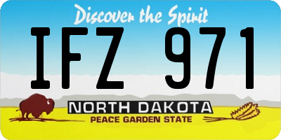 ND license plate IFZ971