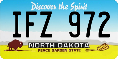 ND license plate IFZ972