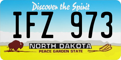 ND license plate IFZ973