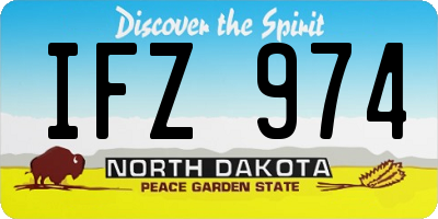 ND license plate IFZ974