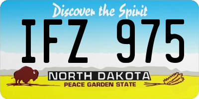ND license plate IFZ975