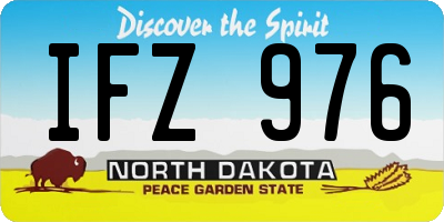 ND license plate IFZ976