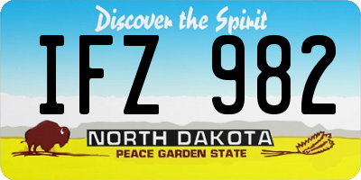 ND license plate IFZ982