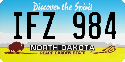 ND license plate IFZ984
