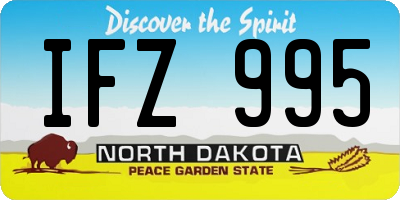 ND license plate IFZ995