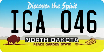 ND license plate IGA046