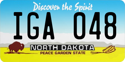 ND license plate IGA048