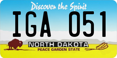 ND license plate IGA051