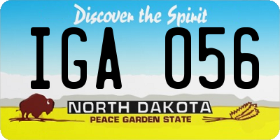 ND license plate IGA056