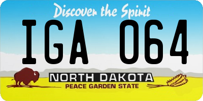 ND license plate IGA064