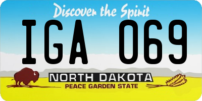 ND license plate IGA069