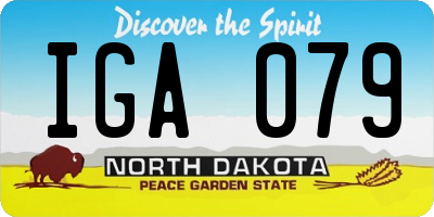 ND license plate IGA079