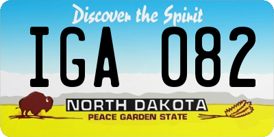 ND license plate IGA082