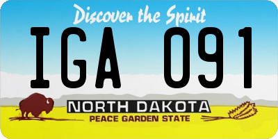 ND license plate IGA091