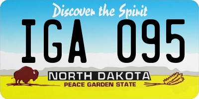 ND license plate IGA095