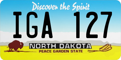 ND license plate IGA127