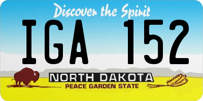 ND license plate IGA152