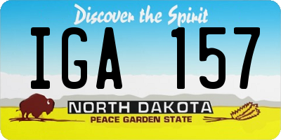 ND license plate IGA157