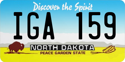 ND license plate IGA159