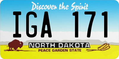 ND license plate IGA171