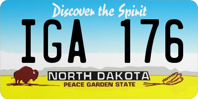 ND license plate IGA176