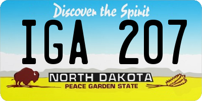 ND license plate IGA207