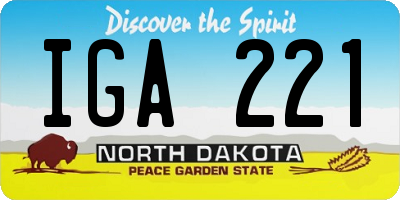 ND license plate IGA221