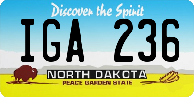 ND license plate IGA236