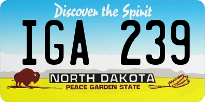 ND license plate IGA239
