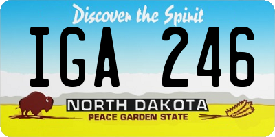 ND license plate IGA246