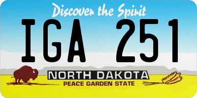 ND license plate IGA251