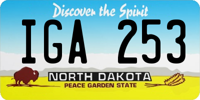 ND license plate IGA253