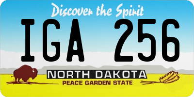 ND license plate IGA256