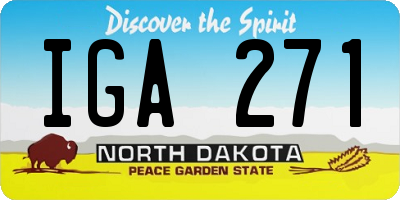 ND license plate IGA271