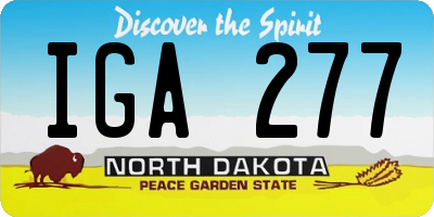 ND license plate IGA277