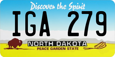 ND license plate IGA279
