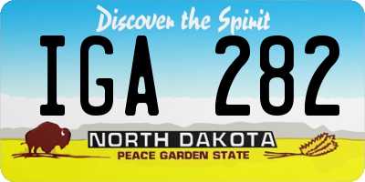ND license plate IGA282