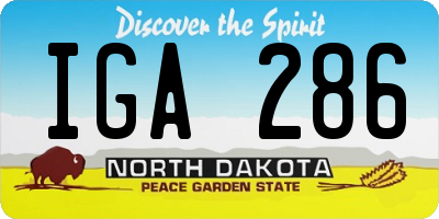 ND license plate IGA286