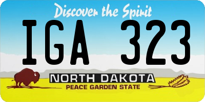 ND license plate IGA323
